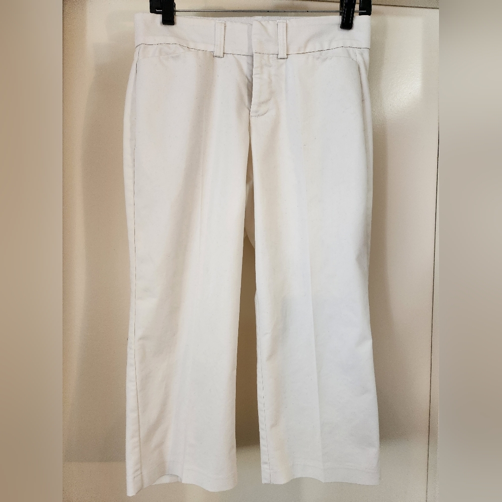 Dockers Womens‎ Capris Crop Pants Sateen SureFit Cropped White Size 4